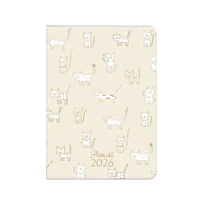Planall Compact zsebnaptár tűzött aranyozott B6 2026 CATTO