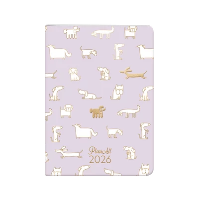 Planall Compact zsebnaptár tűzött aranyozott B6 2026 PUPPER