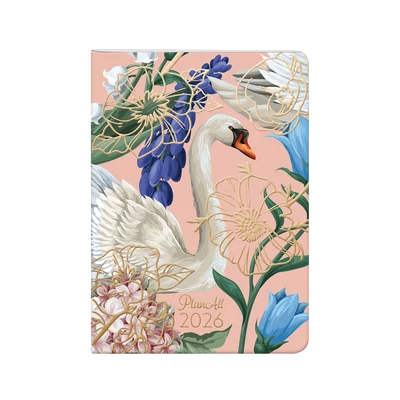 Planall Compact zsebnaptár tűzött aranyozott B6 2026 SWAN