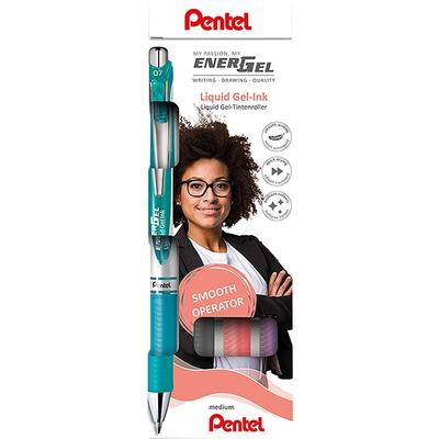 Pentel Zselés rollertoll szett EnerGel 4dbos (korall, orgona, szürke, türkiz) BL77-4COL3