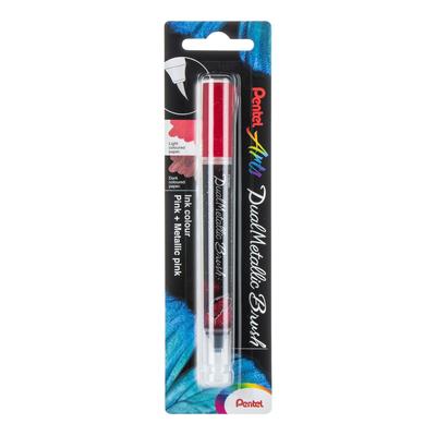 Pentel Dual Metallic Brush Ecsettoll rózsaszín+metál rózsaszín XGFH-DPX