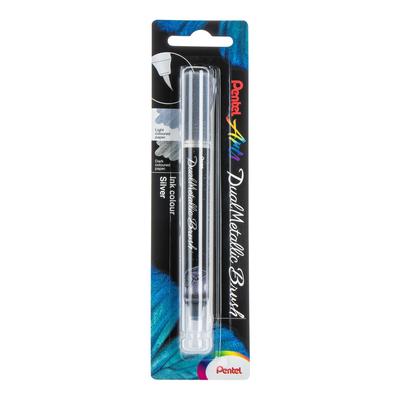 Pentel Dual Metallic Brush Ecsettoll ezüst XGFH-DZX