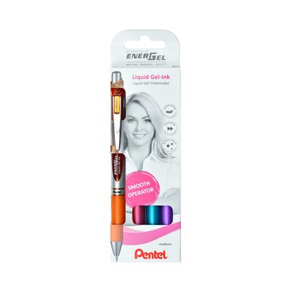 Pentel Zselés rollertoll szett EnerGel 4dbos (nar+pink+vkék+lila) BL77-4COL