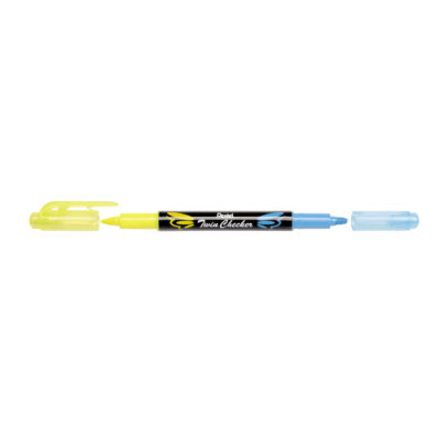 Pentel Kétvégű, kétszínű Szövegkiemelő sárga/v.kék SLW8-GS