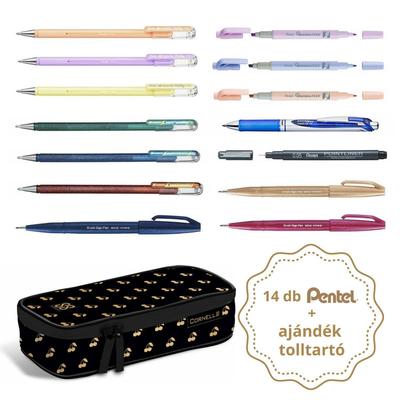 Pentel csomag és Bedobós Cornell Cherry Gold Tolltartó