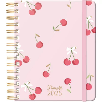 PlanAll Midi Spiral 2025 PINK BOW