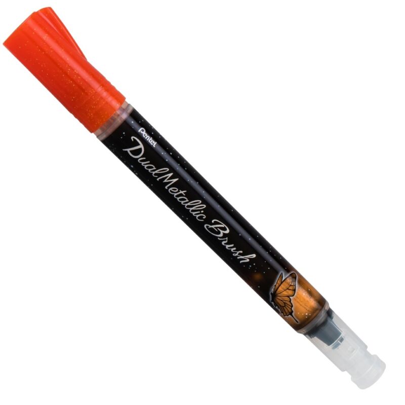 Pentel Dual Metallic Brush Ecsettoll narancs+metál sárga XGFH-DFX
