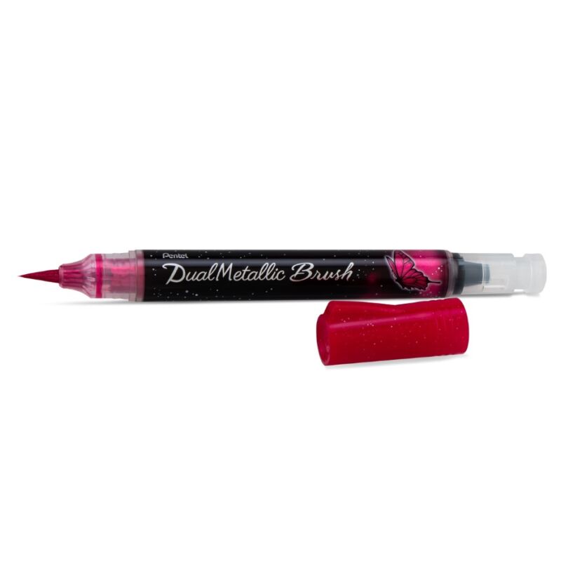 Pentel Dual Metallic Brush Ecsettoll rózsaszín+metál rózsaszín XGFH-DPX