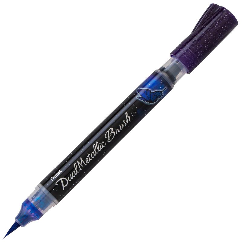Pentel Dual Metallic Brush Ecsettoll lila+metál kék XGFH-DVX