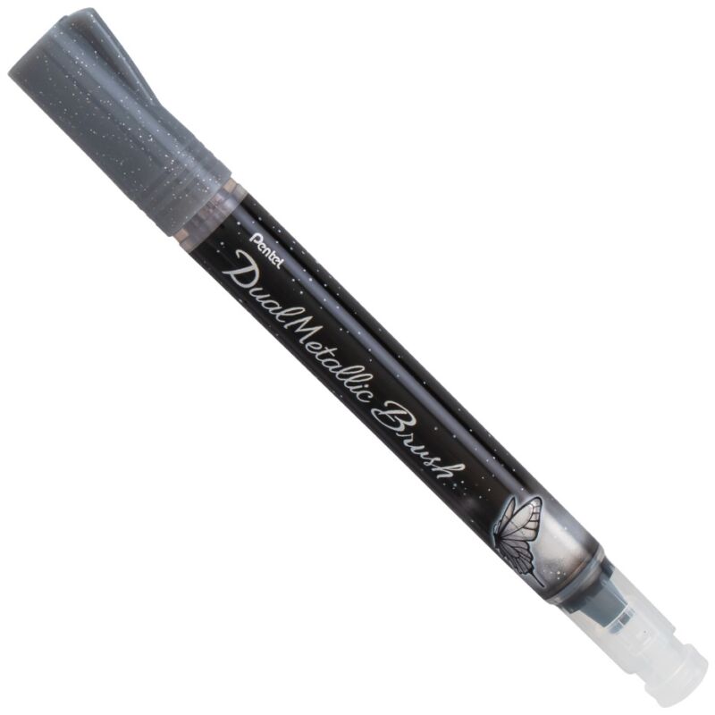 Pentel Dual Metallic Brush Ecsettoll ezüst XGFH-DZX
