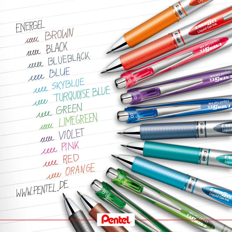 Pentel Zselés rollertoll szett EnerGel 4dbos (nar+pink+vkék+lila) BL77-4COL