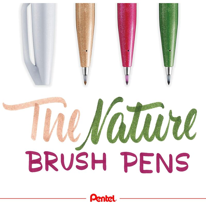 Pentel Brush Sign Pen hajlékony hegyű ecsettoll világos barna