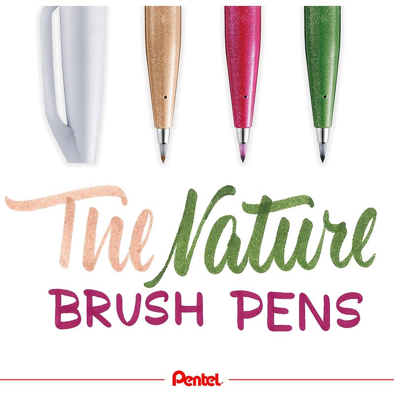 Pentel Brush Sign Pen hajlékony hegyű ecsettoll világos barna SES15C-E2X